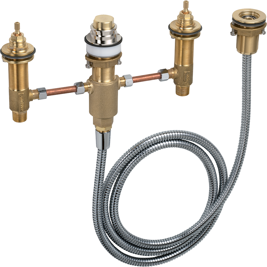 Hansgrohe Basic set for 4-hole rim mounted bath mixer 13244180