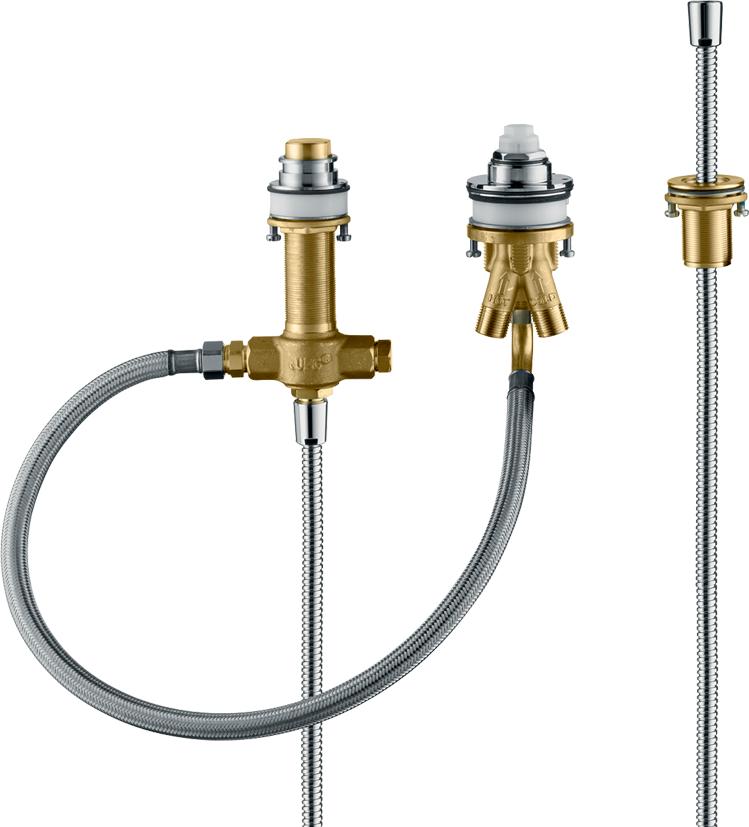 Hansgrohe Basic set for 3-hole rim mounted single lever bath mixer 13439180