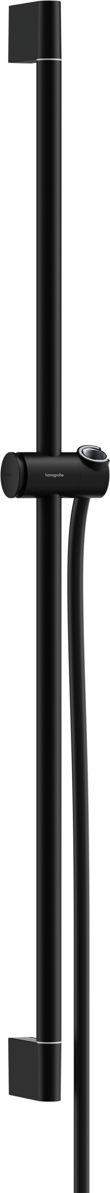 Hansgrohe Unica Shower bar Pulsify S 90 cm with push slider and Isiflex shower hose 160 cm Matt Black 24401670