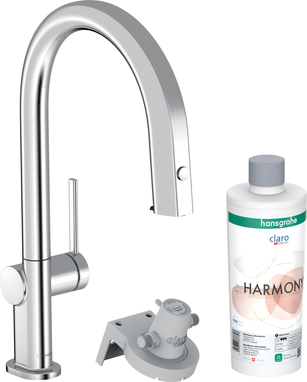 Aqittura M91 FilterSystem 210, pull-out spout, 1jet, starter set