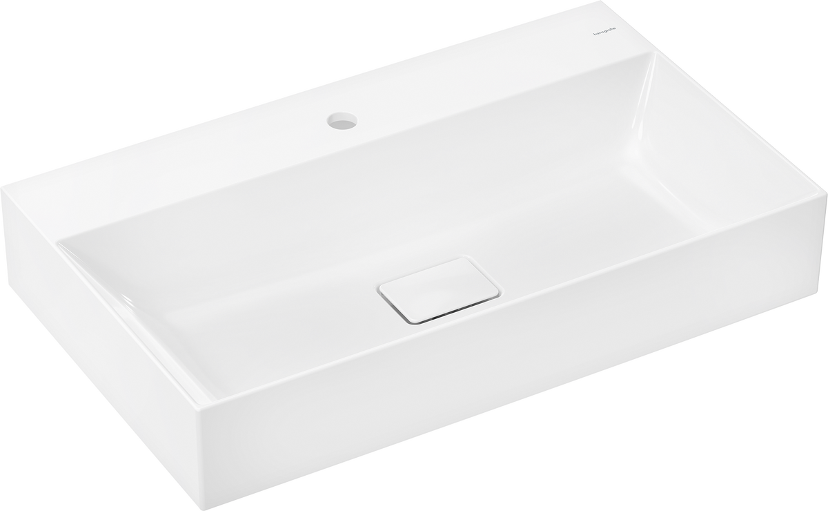 Xevolos E Wash basin 800/480 with tap hole without overflow, SmartClean