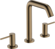 Hansgrohe Tecturis S 3-hole basin mixer 150 EcoSmart+ with push-open waste set Brushed Bronze 73330140