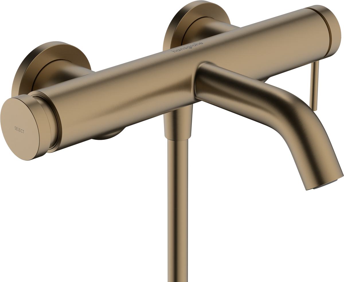 Hansgrohe Tecturis S Single lever bath mixer for exposed installation Brushed Bronze 73422140