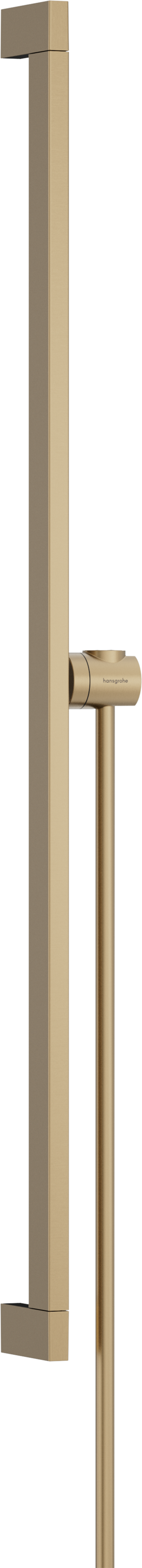 Hansgrohe Unica Shower bar E Puro 90 cm with easy slide hand shower holder and Isiflex shower hose 160 cm Brushed Bronze 24403140