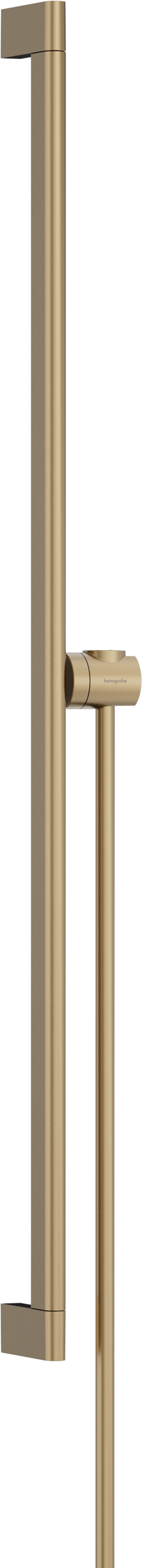 Hansgrohe Unica Shower bar S Puro 90 cm with easy slide hand shower holder and Isiflex shower hose 160 cm Brushed Bronze 24405140