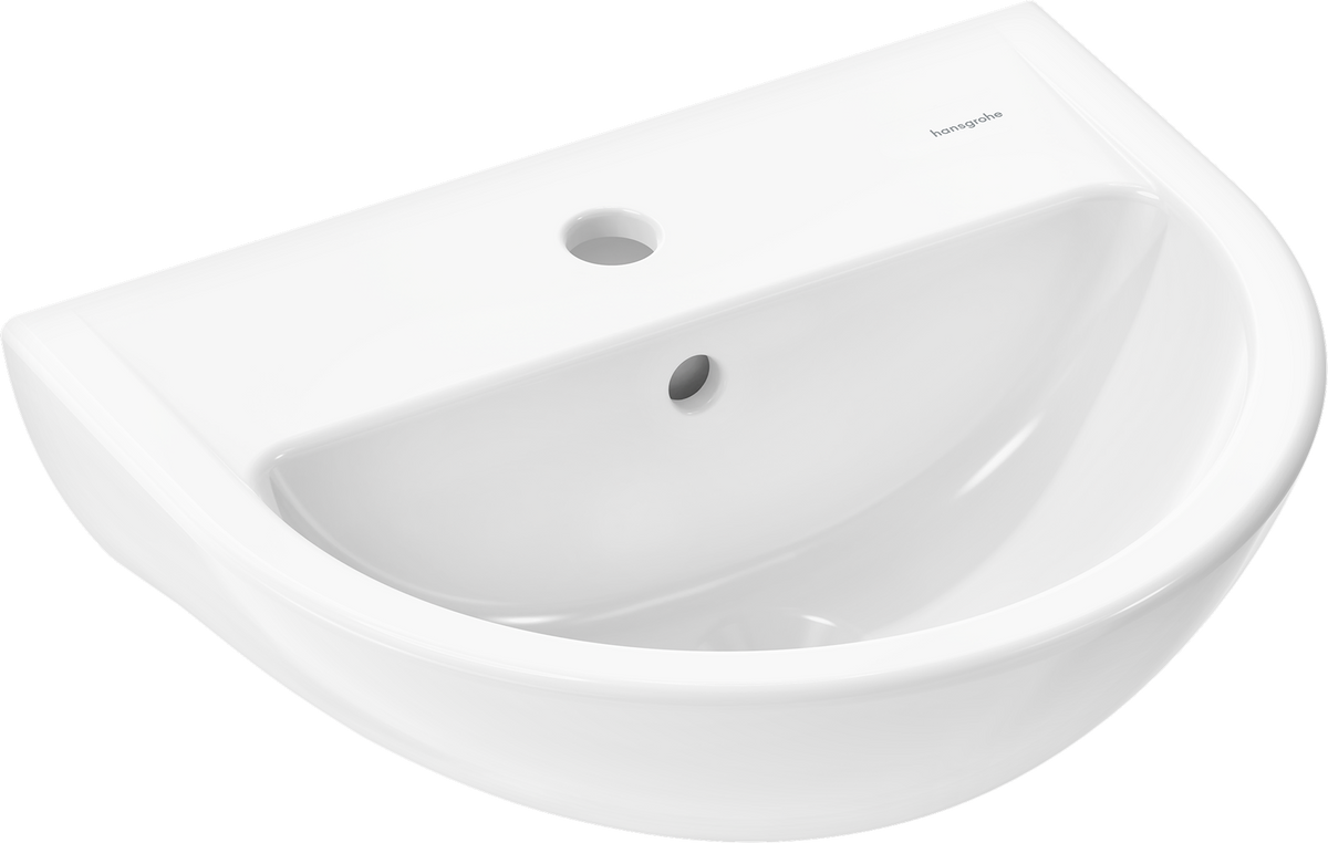כיור נטילת ידיים עם חור לברז הנס גרואה Hansgrohe GladeLake S Handrinse basin 450/370 with tap hole and overflow