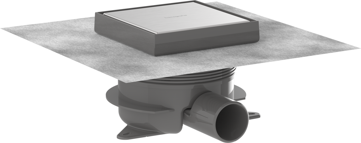 ניקוז נקודתי הנס גרואה Hansgrohe RainDrain Spot Plus Complete set point drain 150/150 with height adjustable frame and tileable rear cover