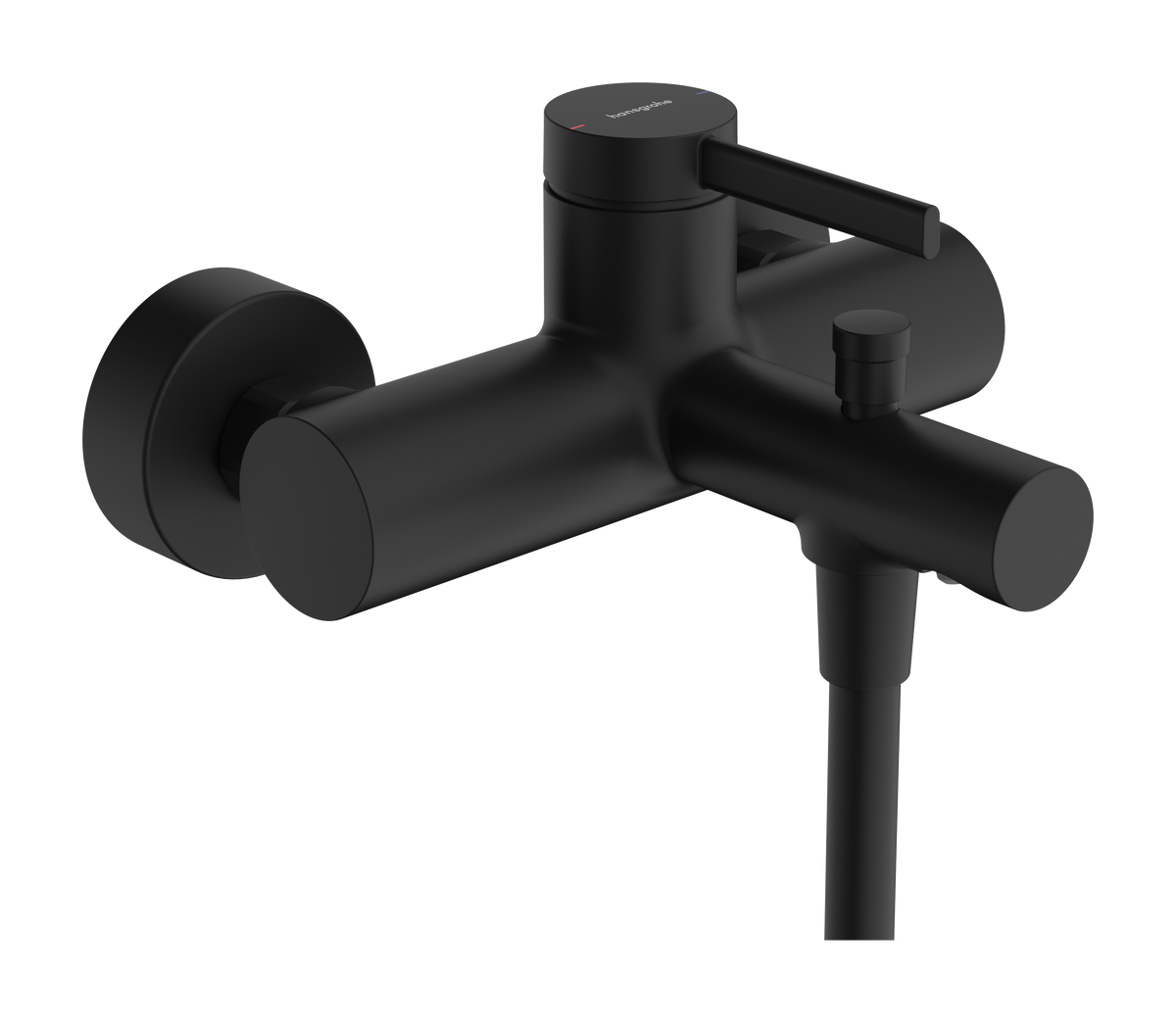 Hansgrohe Zesis S Single lever bath mixer for exposed installation Matt Black 74420670