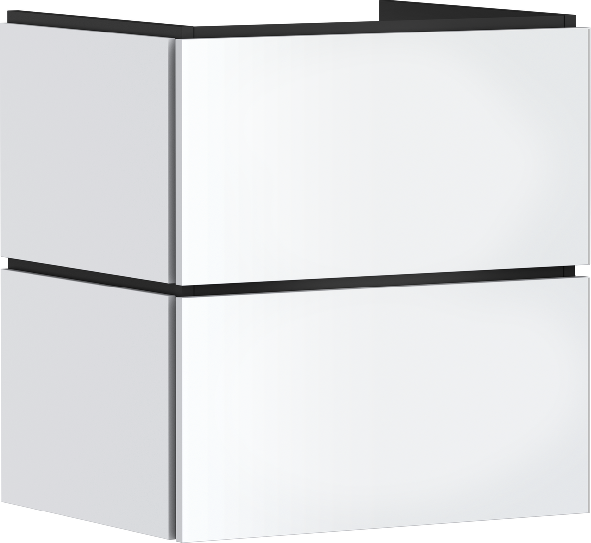 ארון אמבטיה הנס גרואה Hansgrohe Xilesa E Vanity unit 580/470 with 2 drawers PushOpen for wash basin
