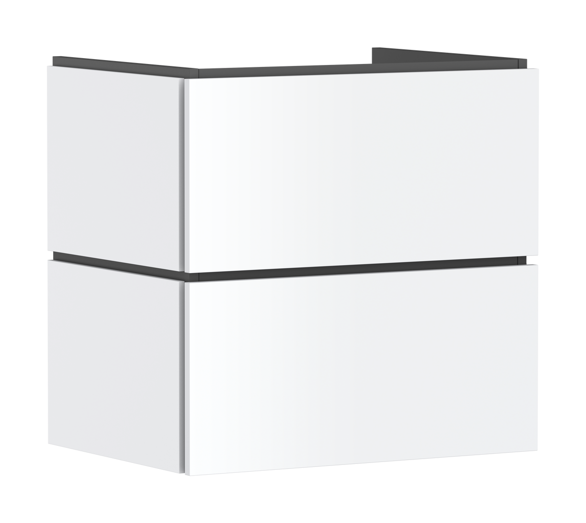 ארון אמבטיה הנס גרואה Hansgrohe Xilesa E Vanity unit 630/470 with 2 drawers PushOpen for wash basin