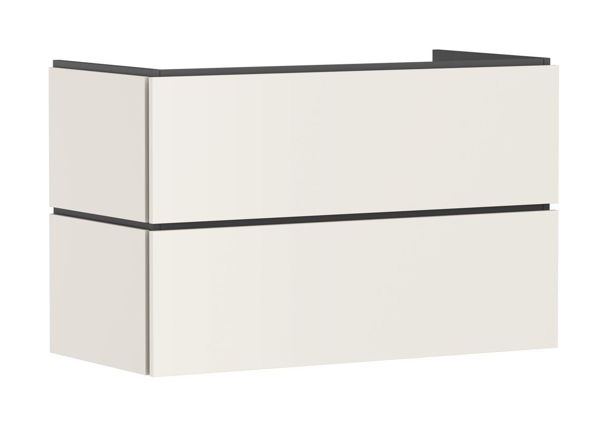 ארון אמבטיה הנס גרואה Hansgrohe Xilesa E Vanity unit 980/470 with 2 drawers PushOpen for wash basin