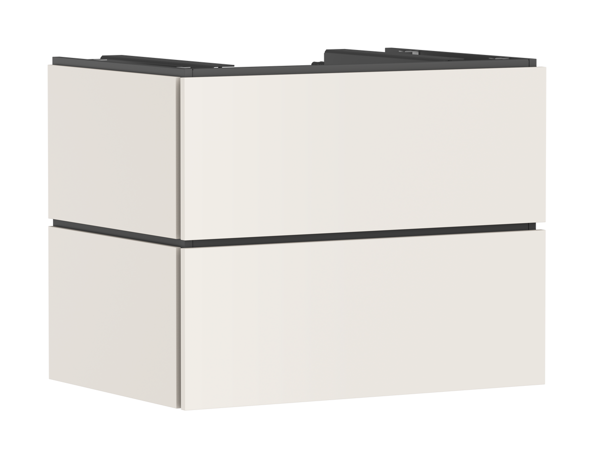 ארון אמבטיה הנס גרואה Hansgrohe Xilesa E Vanity unit 780/550 with 2 drawers PushOpen for console with cutout middle