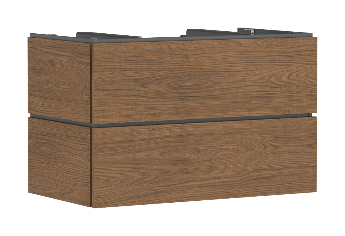 ארון אמבטיה הנס גרואה Hansgrohe Xilesa E Vanity unit 980/550 with 2 drawers PushOpen for console with cutout middle