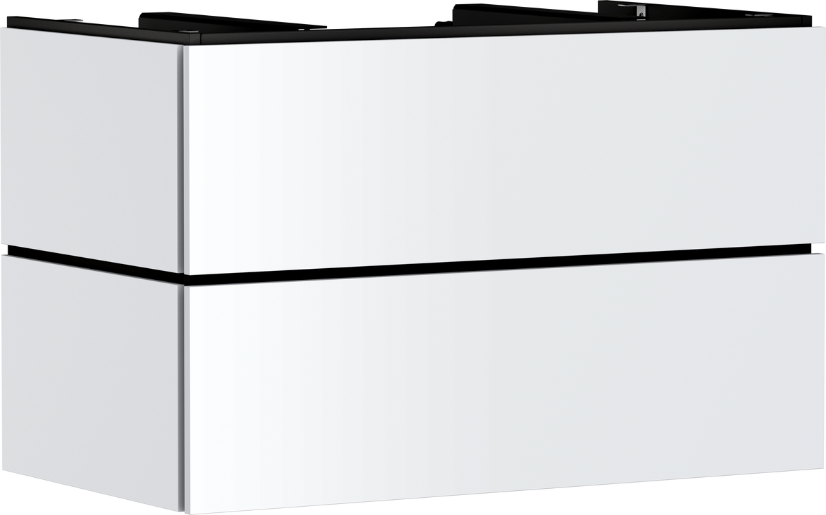 ארון אמבטיה הנס גרואה Hansgrohe Xilesa E Vanity unit 980/550 with 2 drawers PushOpen for console with cutout middle
