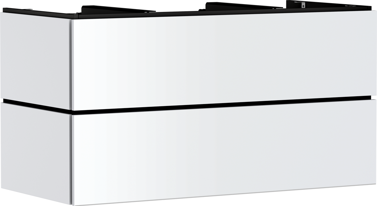 ארון אמבטיה הנס גרואה Hansgrohe Xilesa E Vanity unit 1180/550 with 2 drawers PushOpen for console with cutout middle
