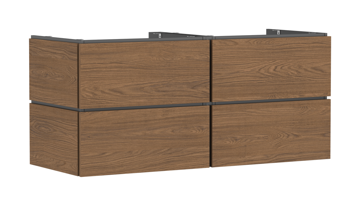 ארון אמבטיה הנס גרואה Hansgrohe Xilesa E Vanity unit 1375/550 with 4 drawers PushOpen for console