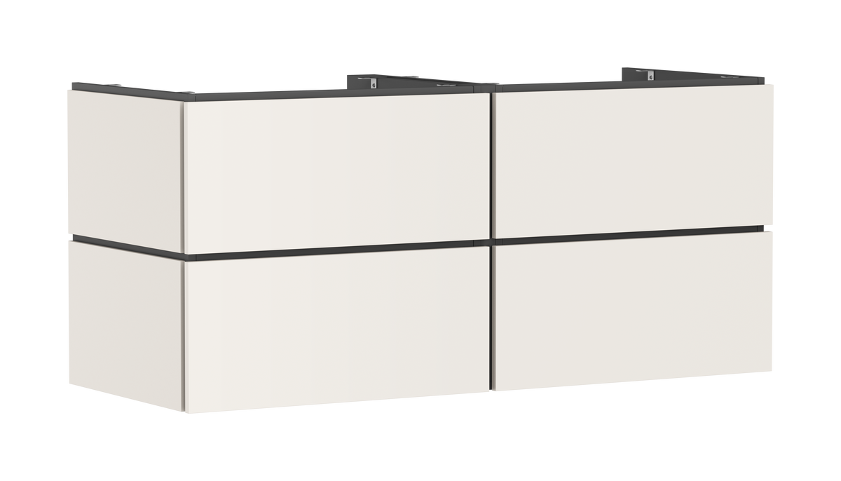 ארון אמבטיה הנס גרואה Hansgrohe Xilesa E Vanity unit 1375/550 with 4 drawers PushOpen for console