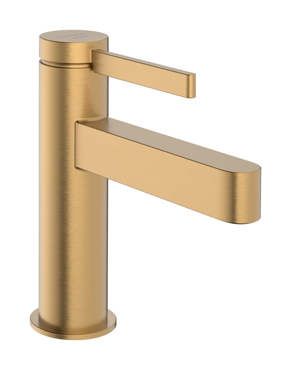 Hansgrohe Finoris Pillar tap 100 with lever handle for cold water or pre-adjusted water without waste set Brushed Bronze 76013140