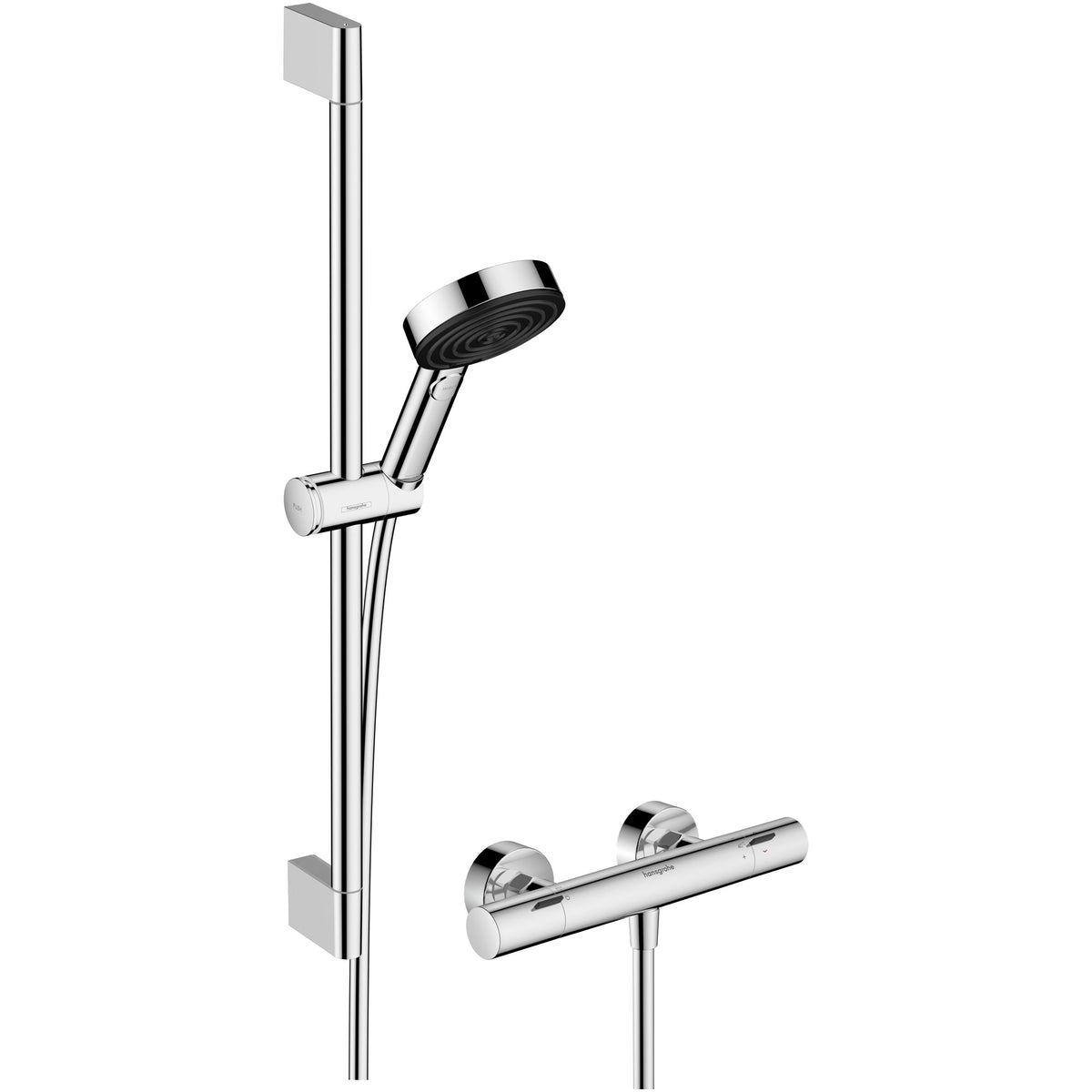 Pulsify Select S Shower system 105 3jet Relaxation EcoSmart with Ecostat Fine and shower bar 65 cm