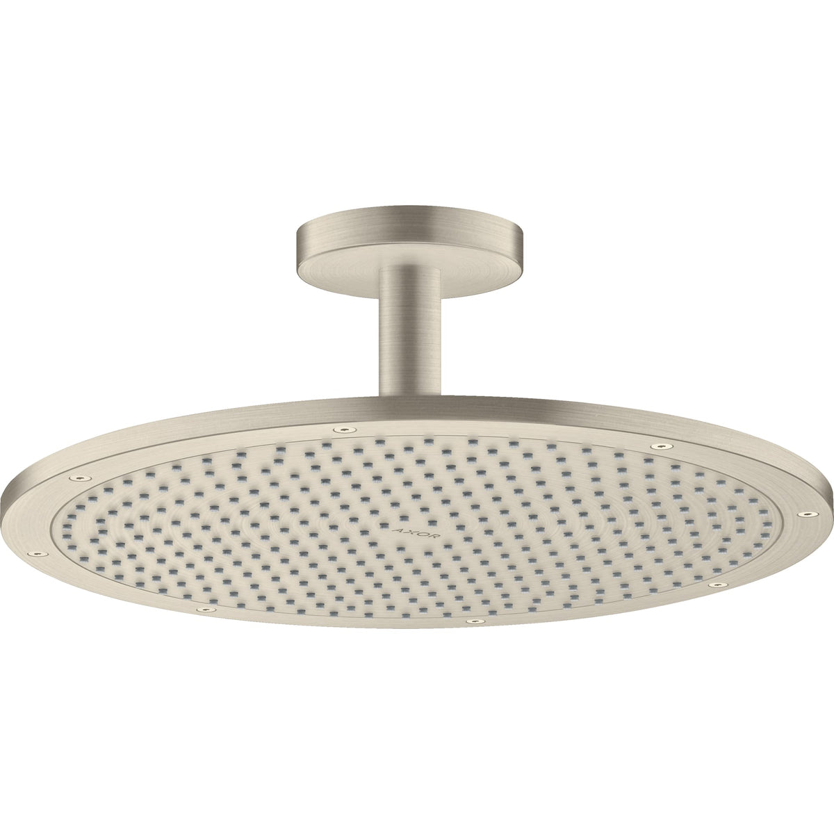 ראש מקלחת  35 סמ POWDERRAIN וזרוע 10 ס“מ מהתקרה    AXOR ShowerSolutions Overhead shower 350 1jet with ceiling connection