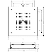 Raindance E Overhead shower 400/400 1jet EcoSmart ceiling integrated