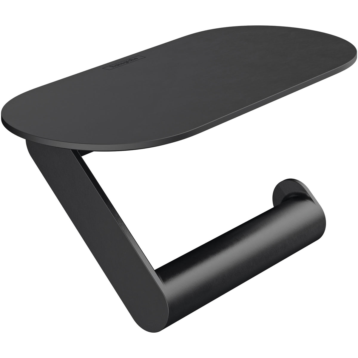 מחזיק לנייר טואלט עם מדף Wallstories בגימור שחור מטWallStoris Toilet paper holder with shelf