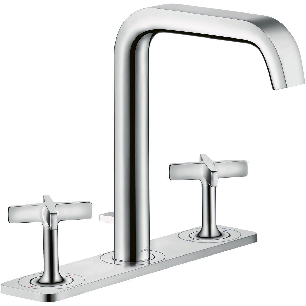 ברז כיור 3 חורים עם מערכת ניקוז אקסור AXOR Citterio E 3-hole basin mixer 170 with plate and pop-up waste set
