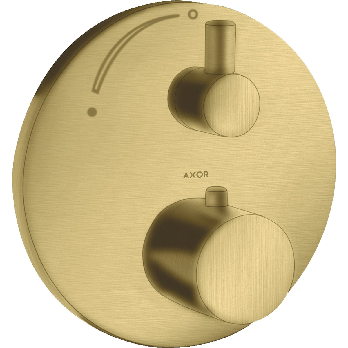 כיסוי חיצוני לתרמוסטט ברז ניתוק 3 דרך AXOR Uno Thermostat for concealed installation with shut-off valve