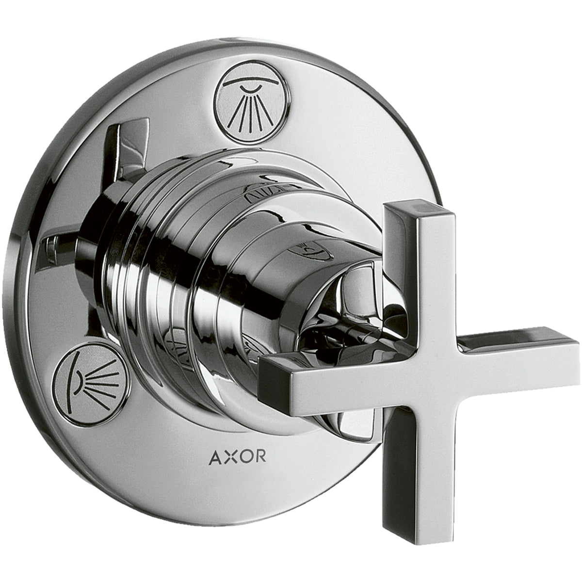 ברז ניתוק ומחלק AXOR Starck  AXOR Citterio Shut-off/ diverter valve Trio/ Quattro for concealed installation with cross handle