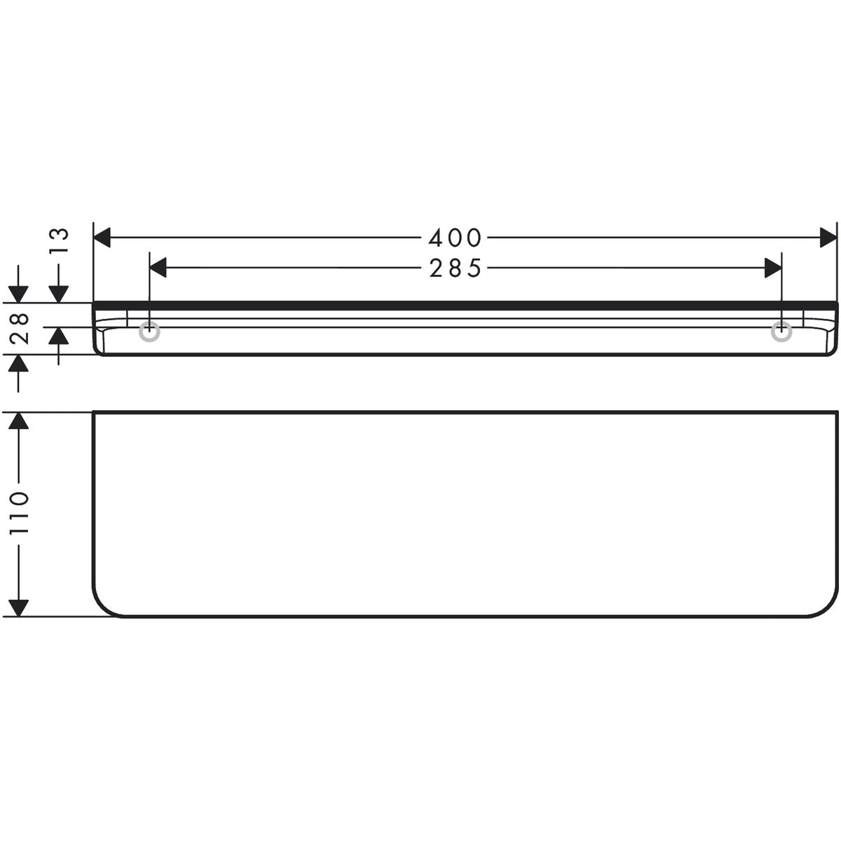 מדף אקסור AXOR Universal Circular Shelf 400