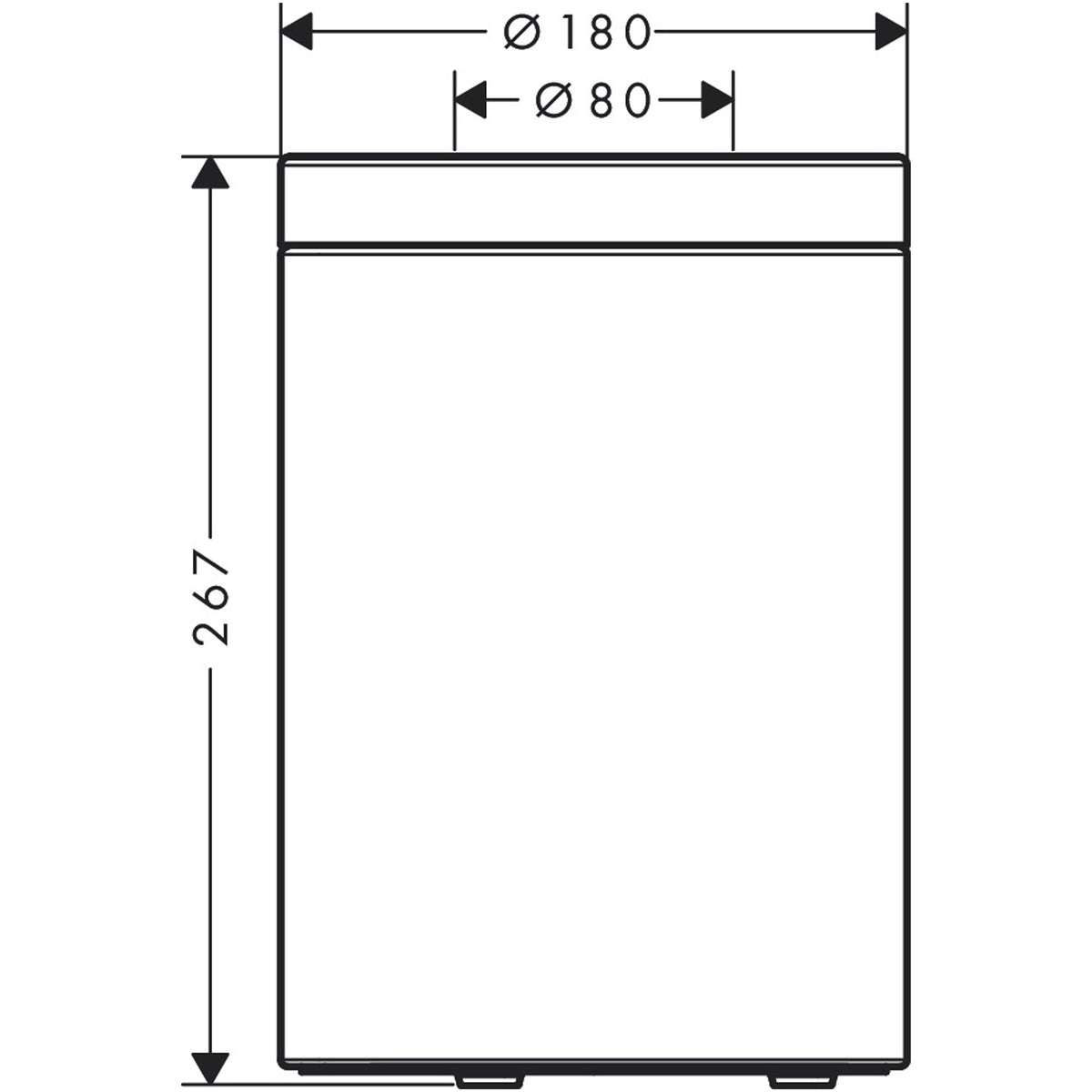 פח אשפה לחדר רחצה אקסור AXOR Universal Circular Waste bin