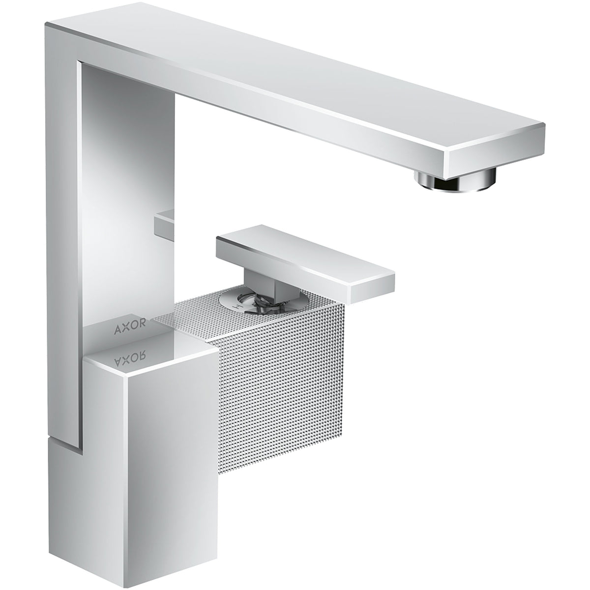 ברז כיור מעוצב אקסור AXOR Edge Single lever basin mixer with push-open waste set - diamond cut