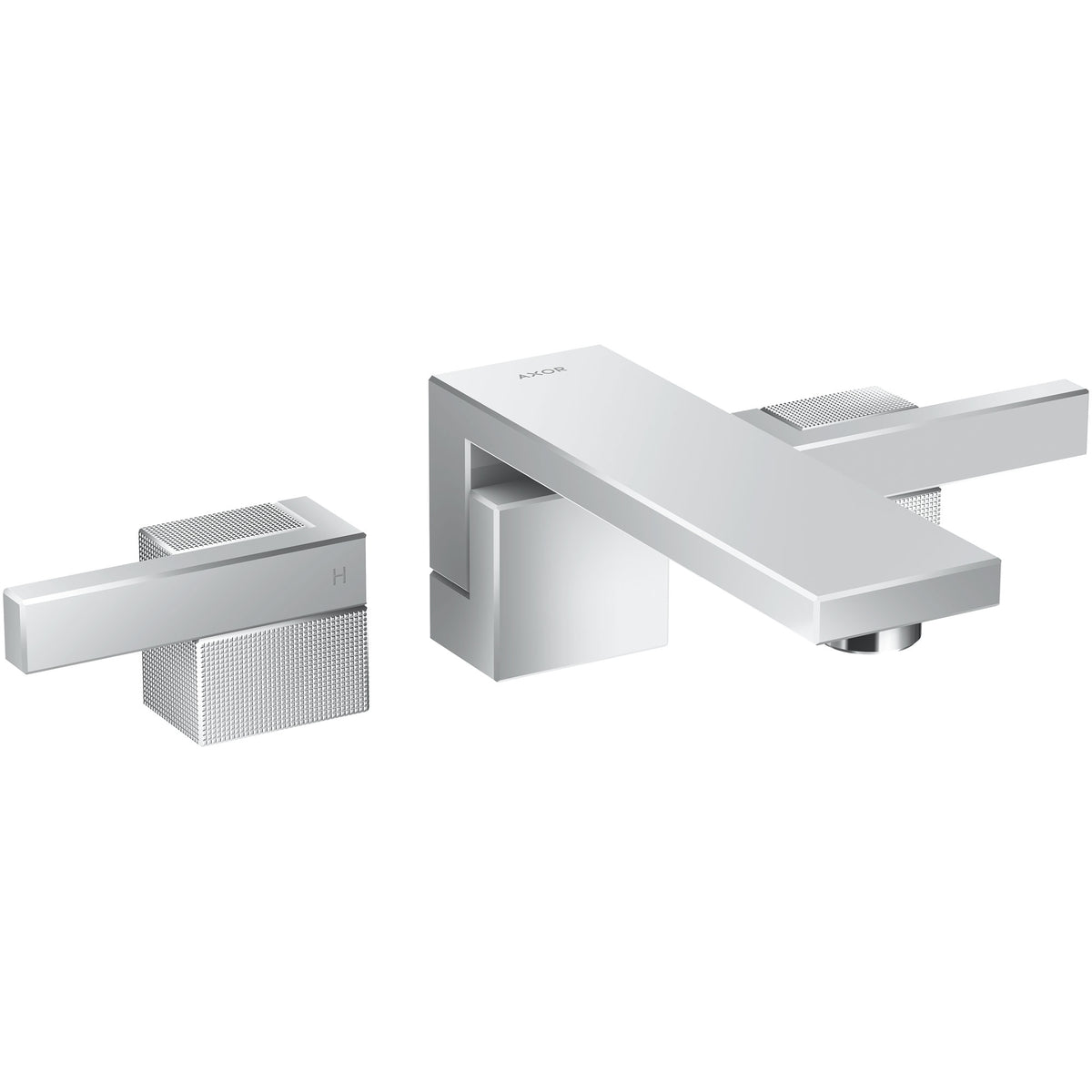 ברז שלושה חורים מהקיר לכיור רחצה אקסור  AXOR Edge 3-hole basin mixer for concealed installation wall-mounted with spout 190 mm and push-open waste set - diamond cutברז