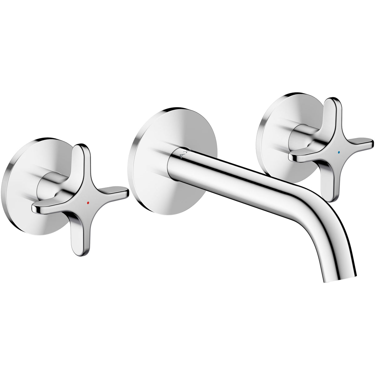 0AXOR One 3-hole basin mixer for concealed installation wall-mounted with spout 160 mm and cross handles