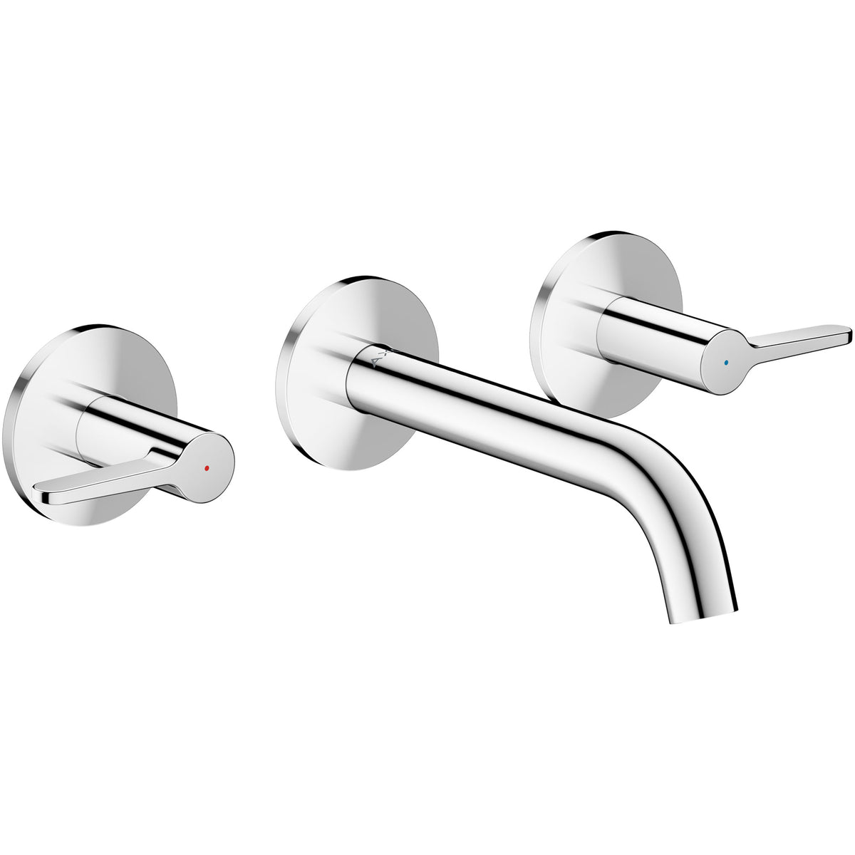 0AXOR One 3-hole basin mixer for concealed installation wall-mounted with spout 160 mm and lever handles