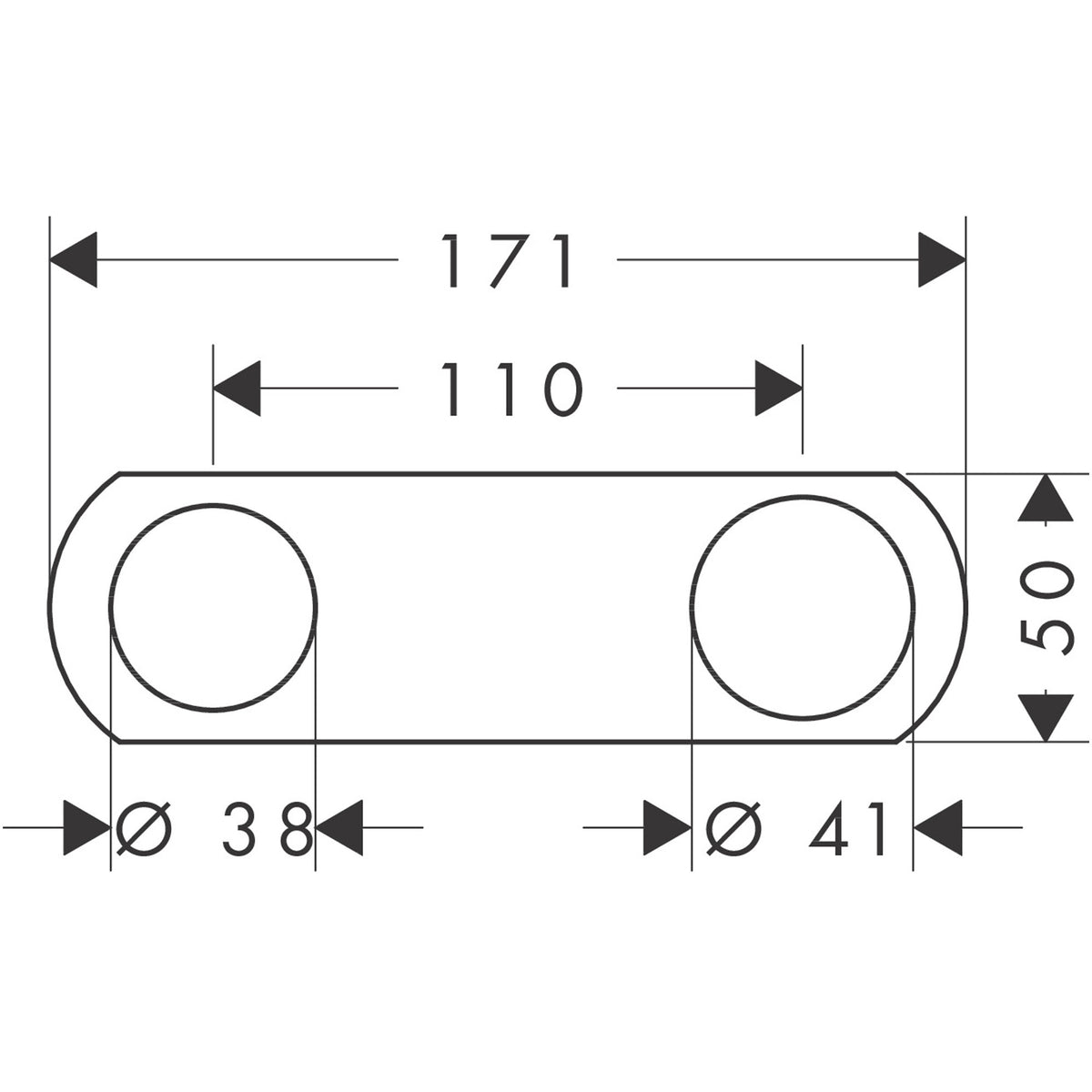 לוחית התקנה AXOR Citterio C Installation plate