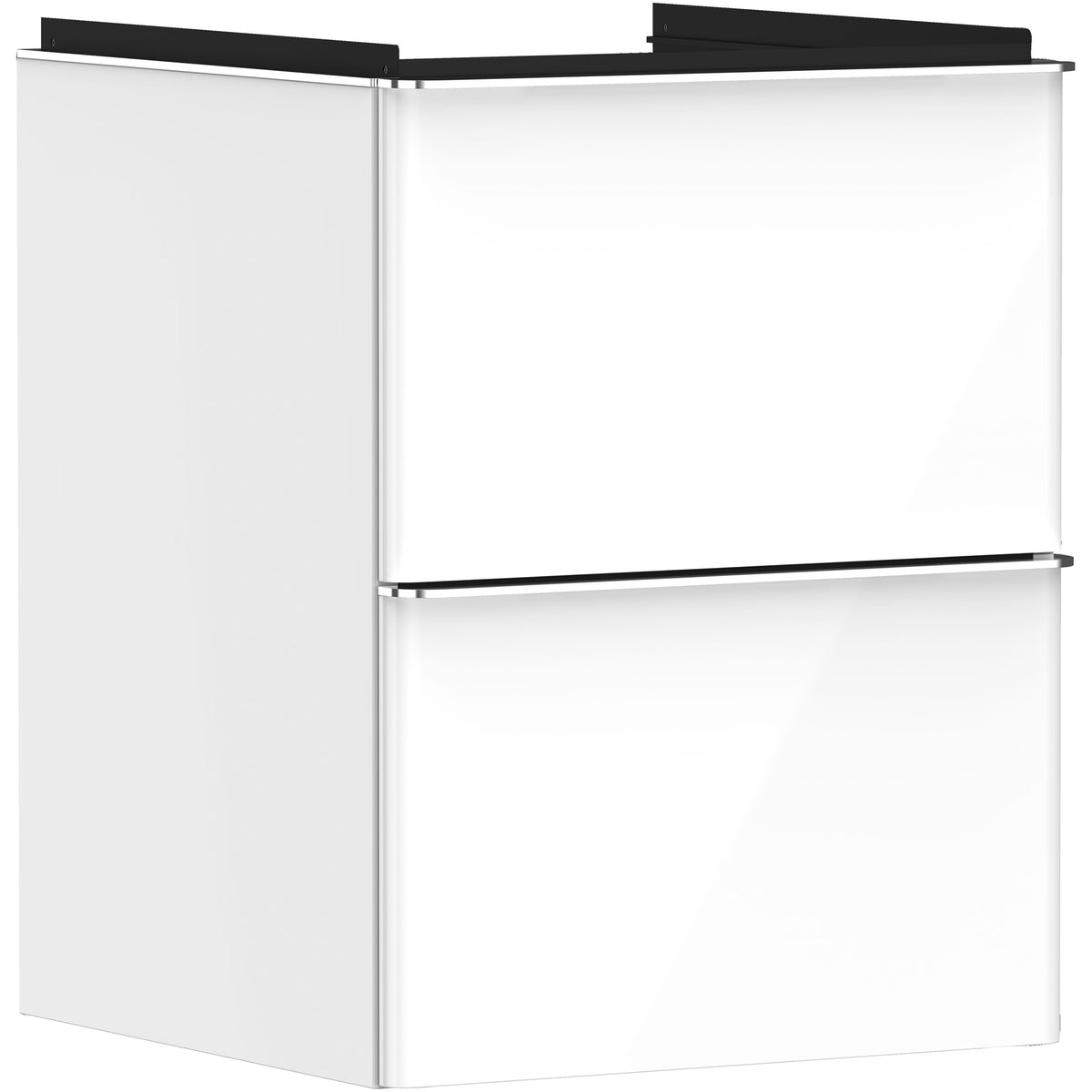 Xelu Q Vanity unit High Gloss White 480/475 with 2 drawers for handrinse basin