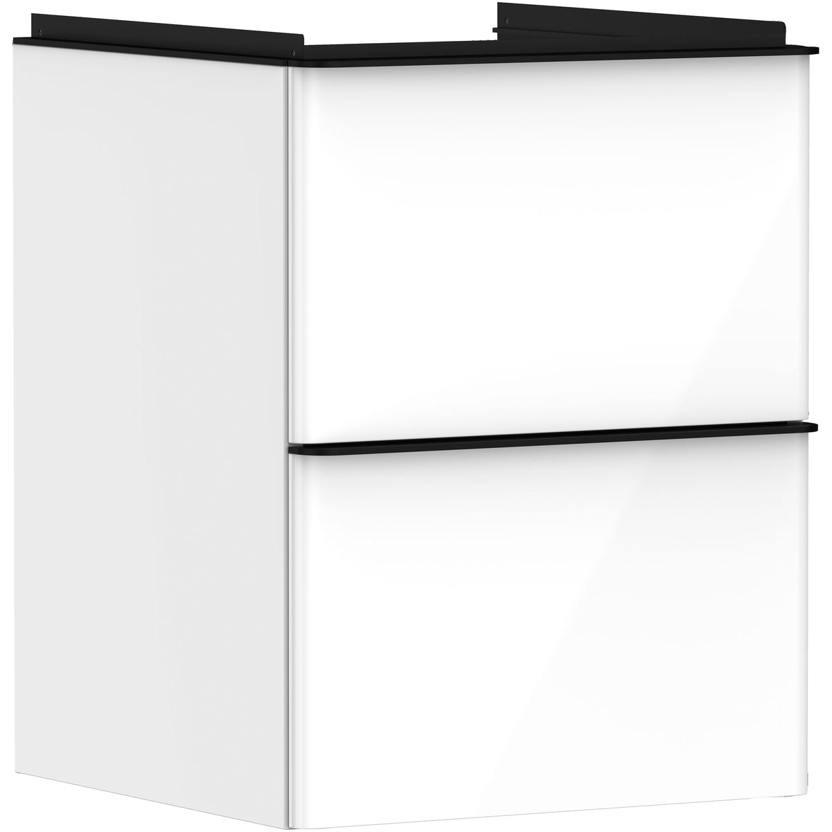 Xelu Q Vanity unit High Gloss White 480/475 with 2 drawers for handrinse basin