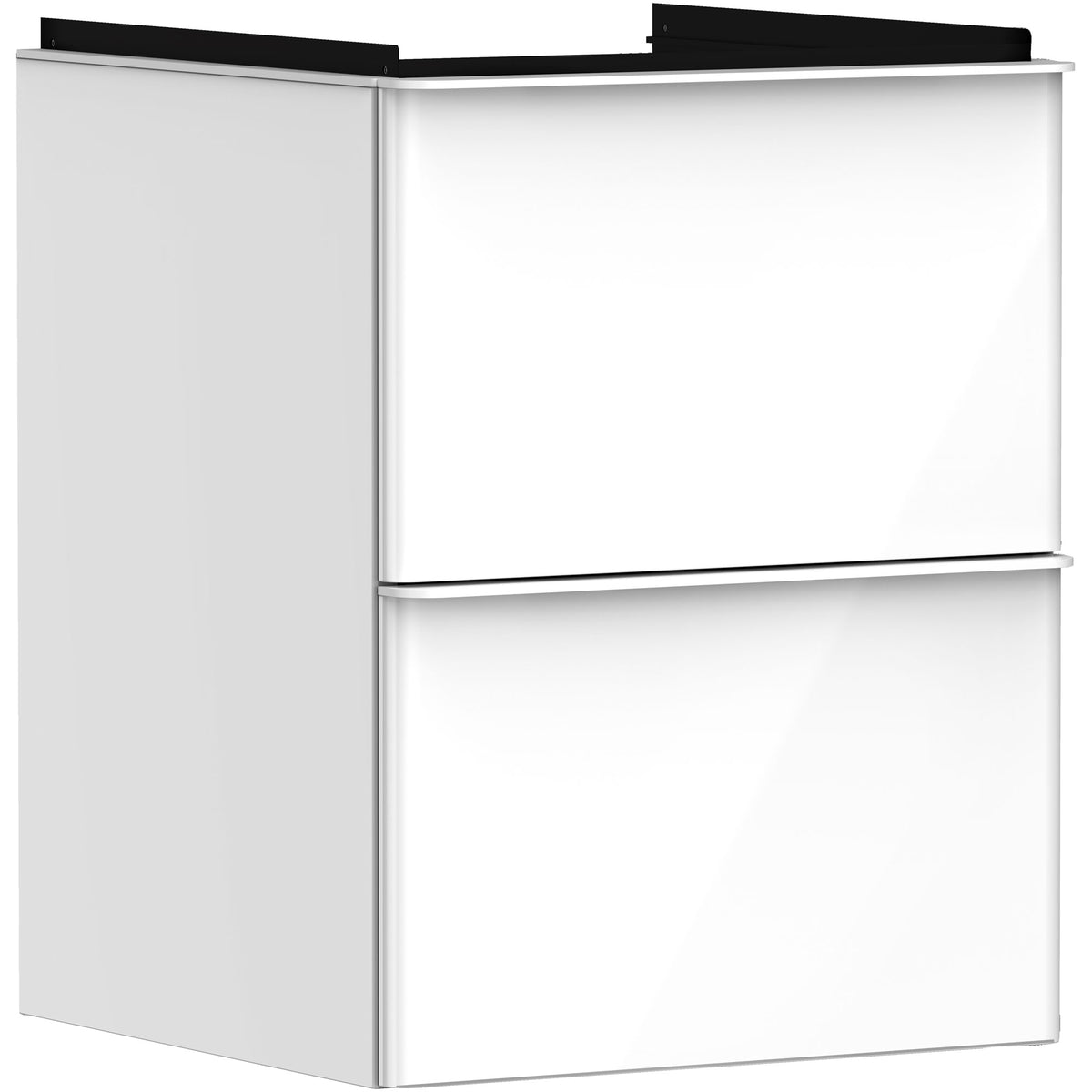 Xelu Q Vanity unit High Gloss White 480/475 with 2 drawers for handrinse basin