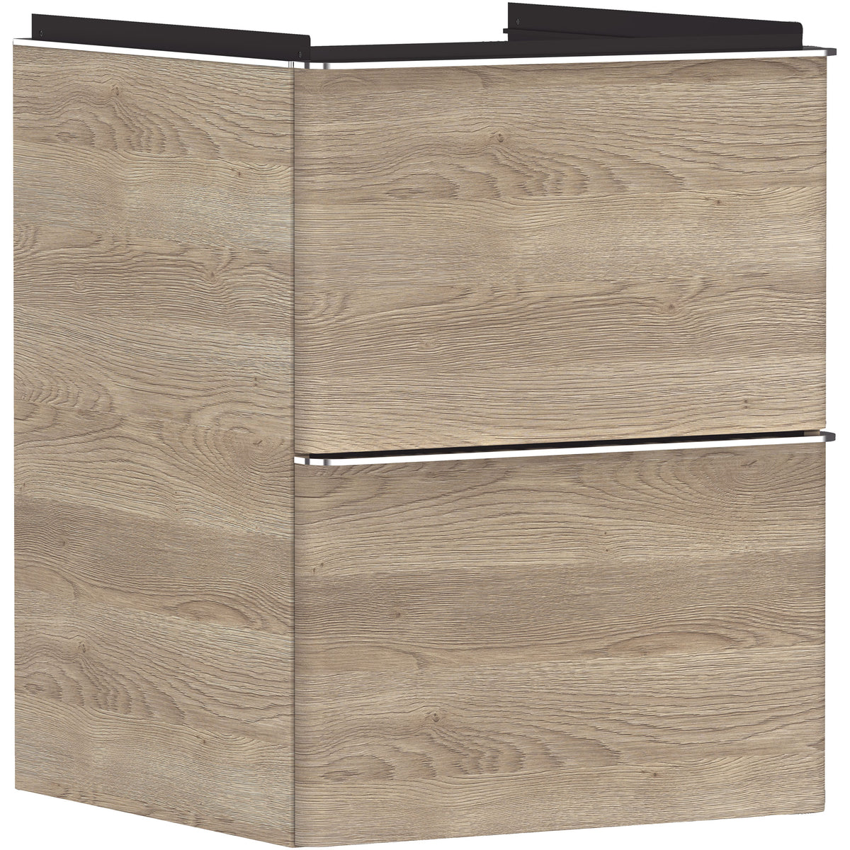 Xelu Q Vanity unit Natural Oak 480/475 with 2 drawers for handrinse basin