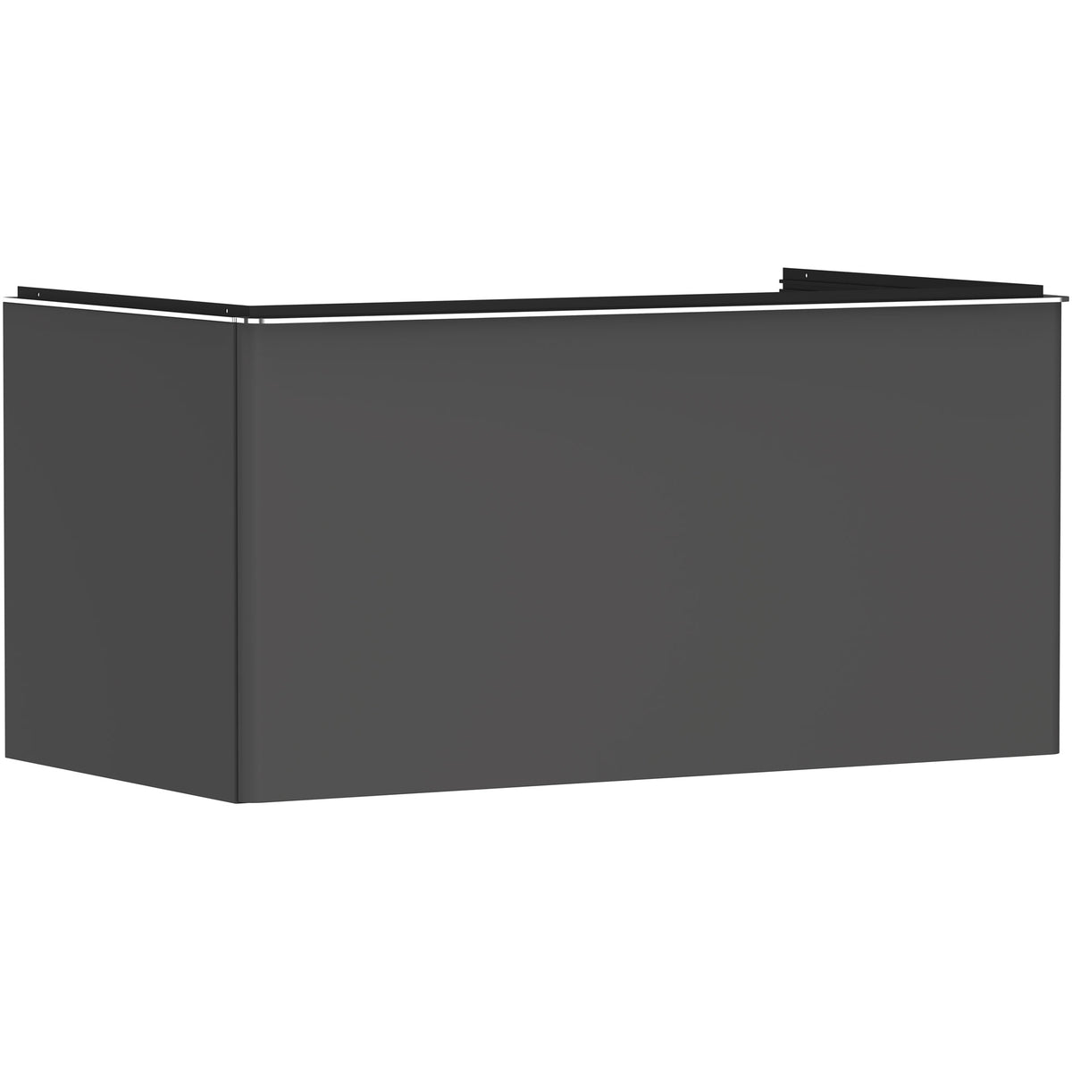 Xelu Q Vanity unit Diamond Matt Grey 980/550 with 1 drawer for console with cutout middle