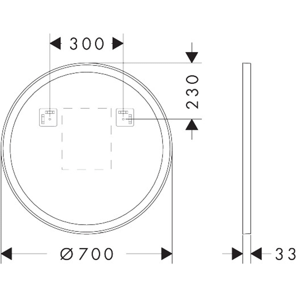 Xarita Lite S Mirror with circular LED lights 700/30 IR Sensor