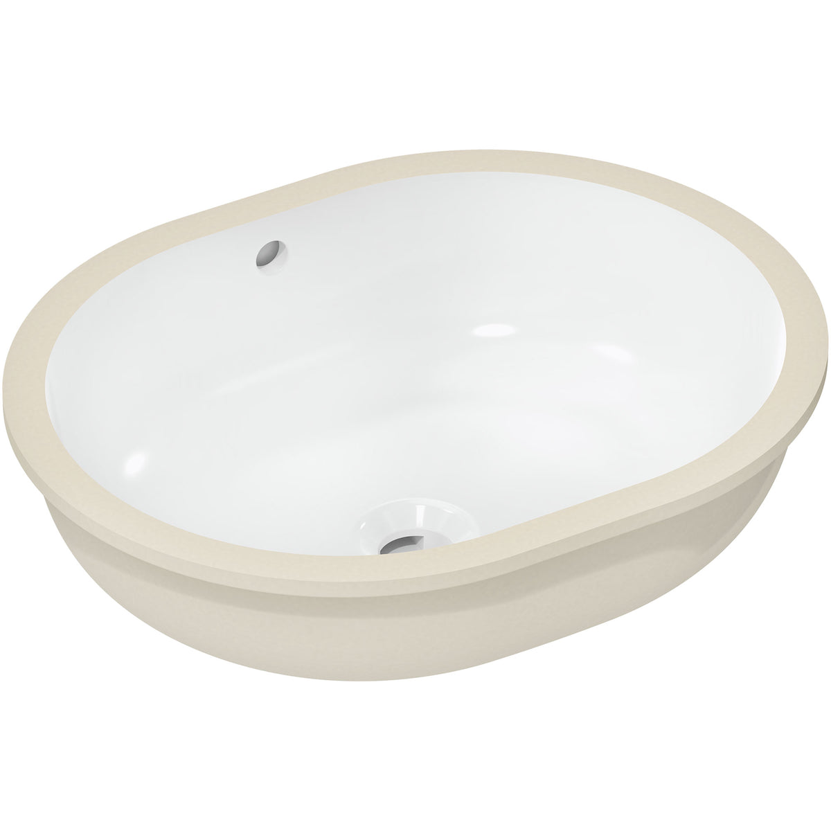 כיור התקנה תחתונה לחדר רחצה הנס גרואה Xuniva U Undercounter basin 450/350 ללא חור לברז, עם פתח גלישה