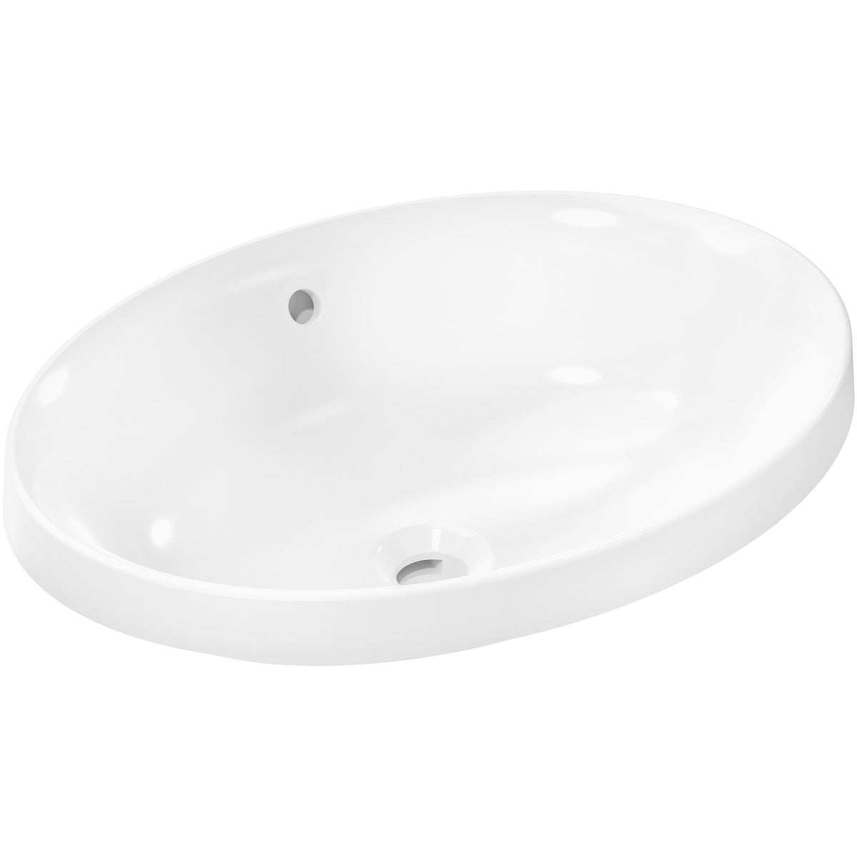 Xuniva D Above counter basin 550/400 without tap hole with overflow
