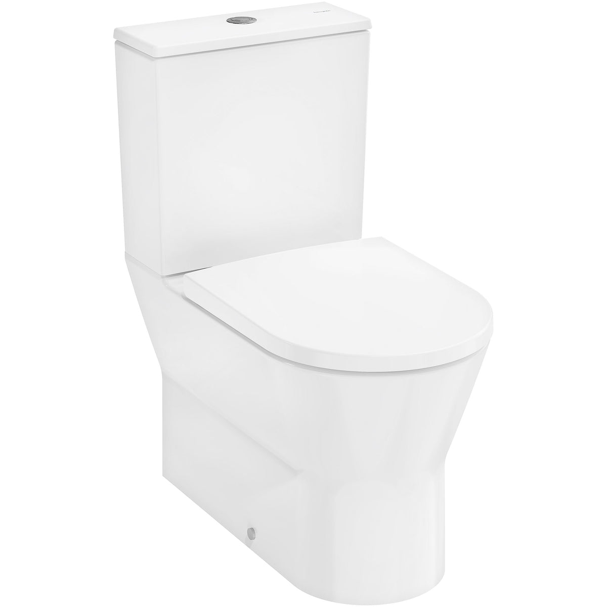 EluPura Original S Floorstanding WC Set close coupled with vertical/horizontal outlet, AquaChannel Flush with tank and WC seat and cover