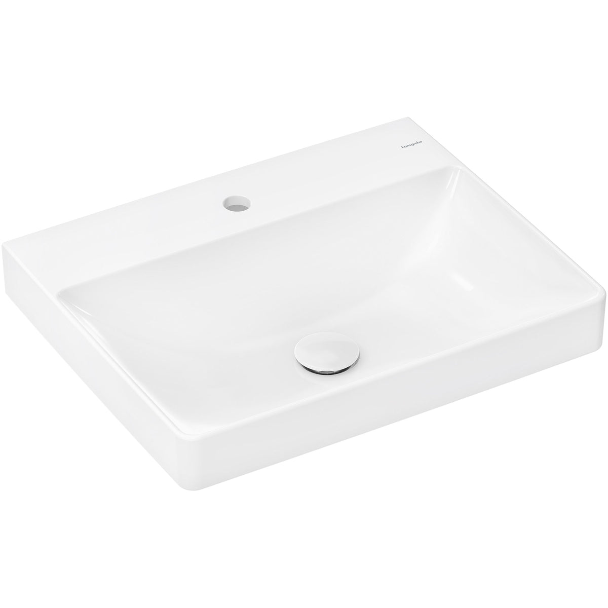 Xelu Q Wash basin 600/480 with tap hole without overflow, SmartClean