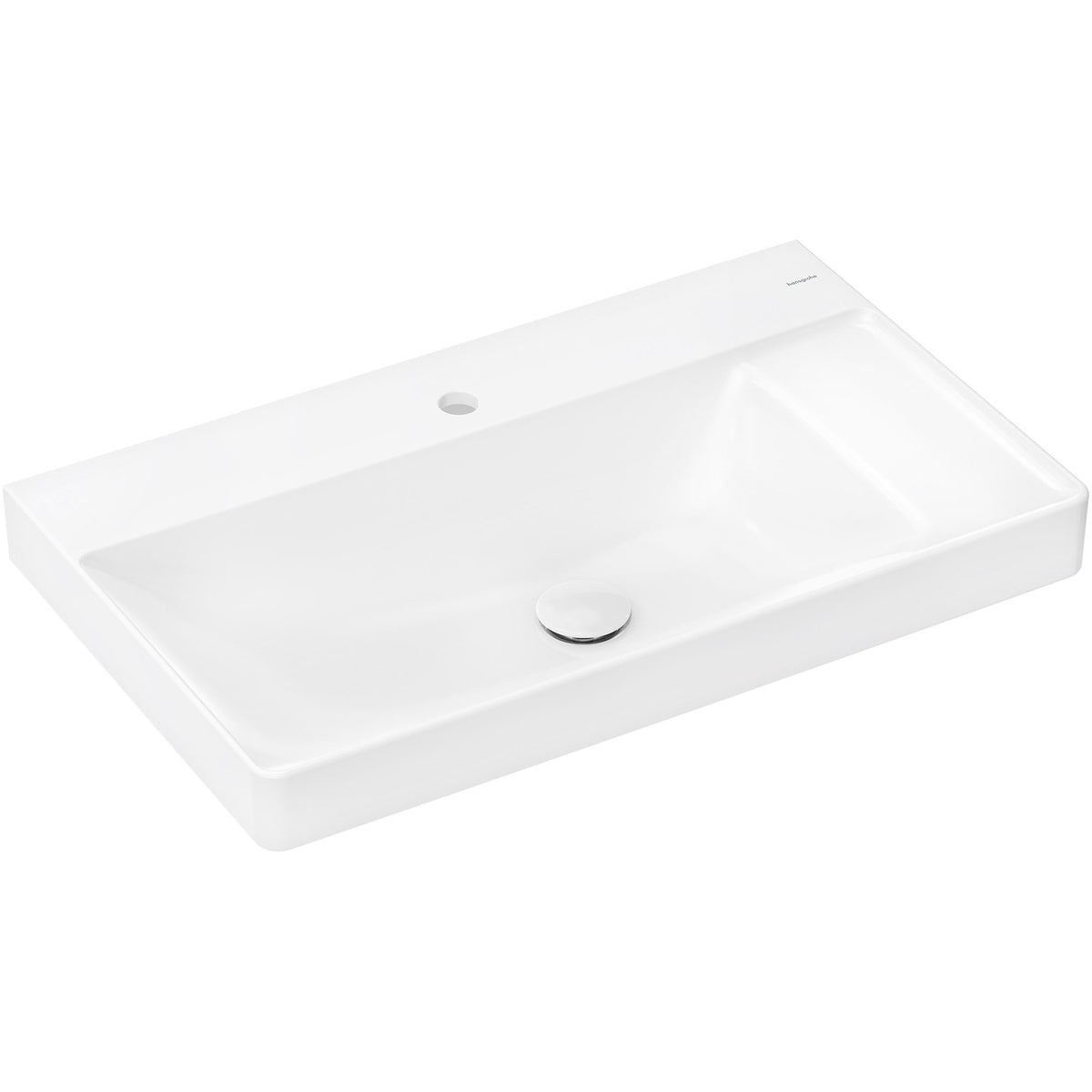 Xelu Q Wash basin with shelf right 800/480 with tap hole without overflow, SmartClean