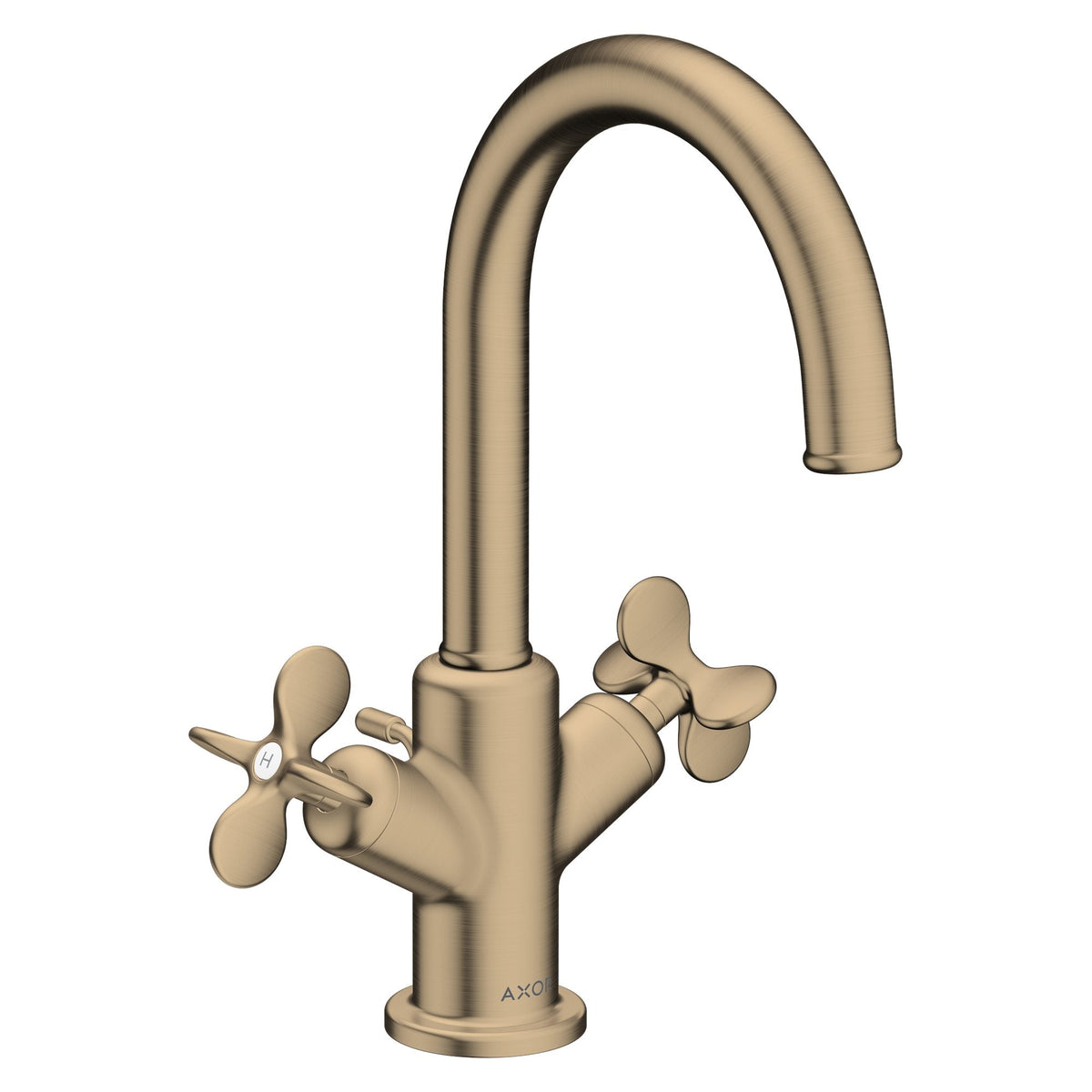AXOR-Archivio-2-handle-basin-mixer-170-with-cross-handles-and-pop-up-waste-set-Brushed-Bronze-34015140