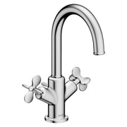 AXOR-Archivio-2-handle-basin-mixer-170-with-cross-handles-and-pop-up-waste-set-Chrome-34015000