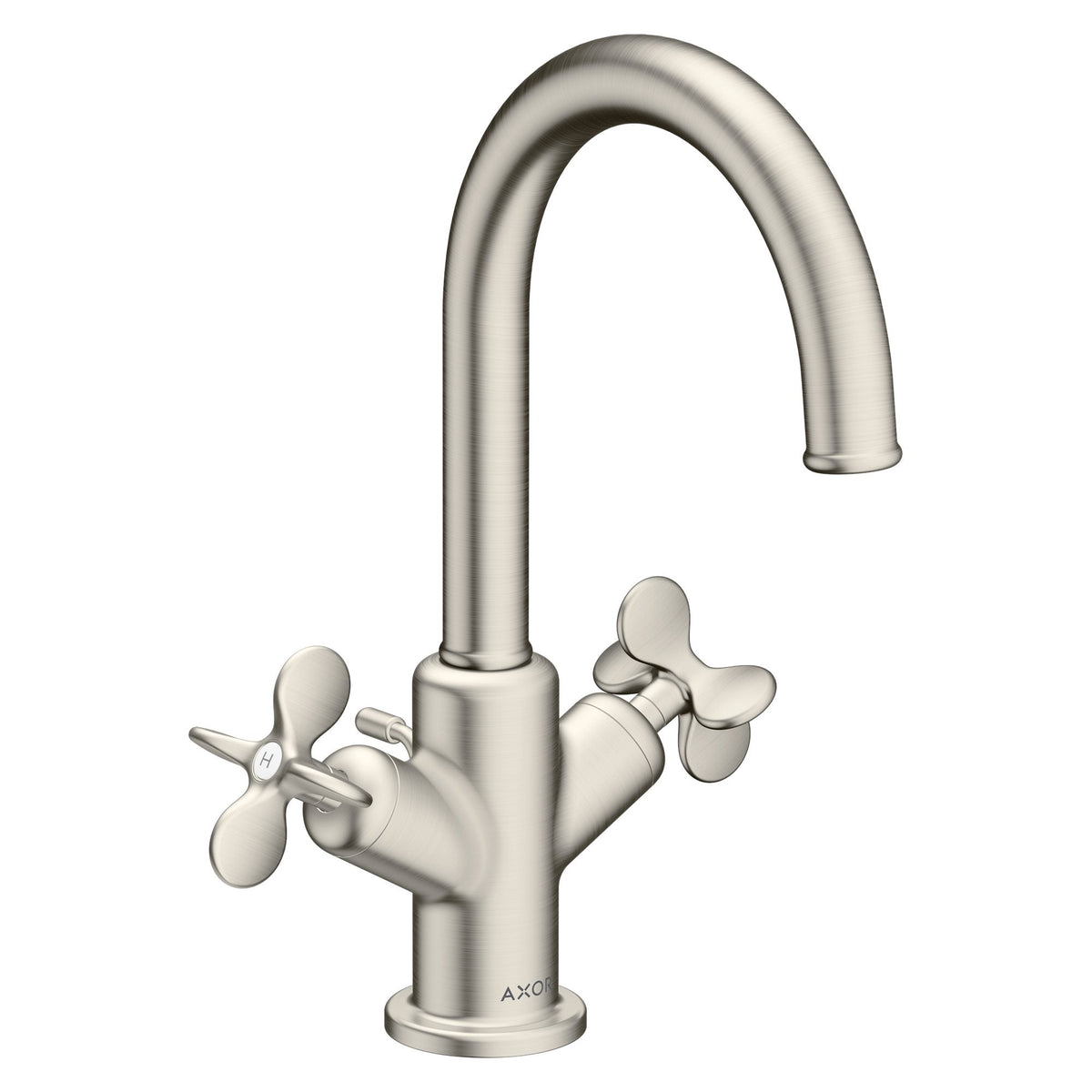 AXOR-Archivio-2-handle-basin-mixer-170-with-cross-handles-and-pop-up-waste-set-Stainless-Steel-Optic-34015800